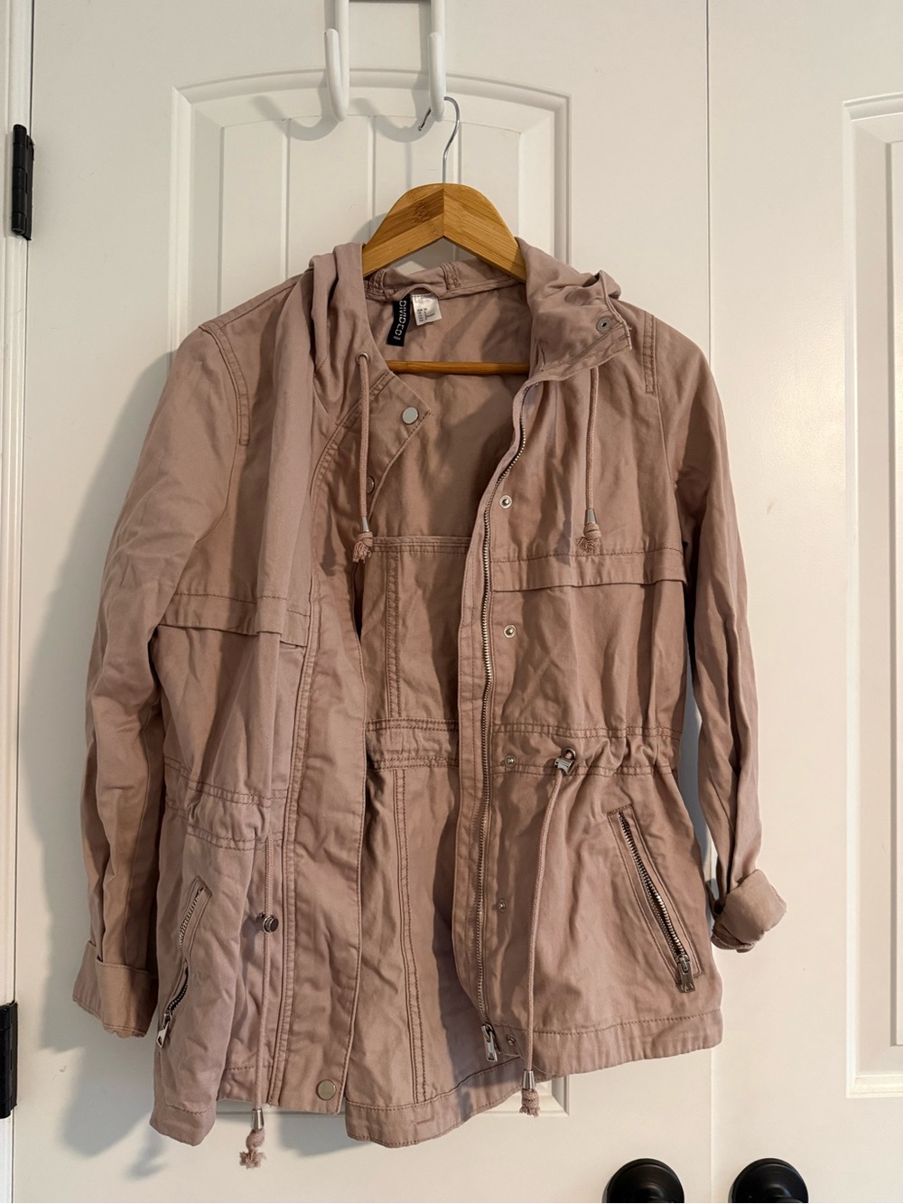 Light Pink Hooded Anorak Jacket